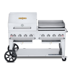Crown Verity 60-Inch Mobile Natural Gas Grill Dome & Griddle Package - CV-MCB-60RGP-NG