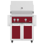 Hestan 30-Inch Natural Gas Grill W/ Rotisserie On Double Door Tower Cart - Tin Roof - GABR30-NG-BG
