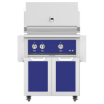 Hestan 30-Inch Natural Gas Grill W/ Rotisserie On Double Door Tower Cart - Prince - GABR30-NG-BU