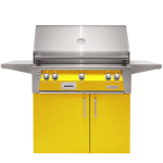 Alfresco ALXE 36-Inch  Natural Gas Grill With Sear Zone And Rotisserie - Traffic Yellow - ALXE-36SZC-NG-S1023