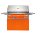 Alfresco ALXE 42-Inch Freestanding Natural Gas Grill With Rotisserie in Luminous Orange - ALXE-42C-NG-S2005