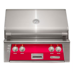 Alfresco ALXE 30-Inch Built-In Natural Gas Grill With Sear Zone And Rotisserie in Raspberry Red - ALXE-30SZ-NG-S3027