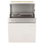 Flammkraft Model D Freestanding Natural Gas Grill & Model M Prep Center Module - Ivory White - 1030975 - Image 2