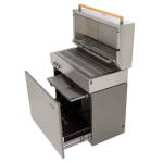 Flammkraft Model D Freestanding Natural Gas Grill & Model M Prep Center Module - Taupe - 1030974 - Image 6