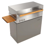 Flammkraft Model D Freestanding Natural Gas Grill & Model M Prep Center Module - Taupe - 1030974 - Image 8