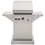 TEC Patio FR 26-Inch Infrared Natural Gas Grill On Stainless Pedestal W/ Red Knobs