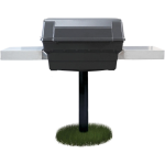 Charmglow Pillar 16-in Propane Grill w/ In-Ground Post - Black - CHRM40IG-P - Image 9