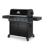 Broil King Baron 500 Pro Shadow 5 Burner Propane Grill w/ Side Burner & Rotisserie Kit - Black - 675144