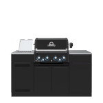 Broil King Baron 490i Shadow 4 Burner Natural Gas Grill Center w/ Rotisserie Kit & Side Burner - Black - 875847