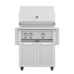 Hestan 30-Inch Natural Gas Grill W/ Rotisserie On Double Door Tower Cart - Steeletto - GABR30-NG
