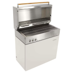 Flammkraft Model D Propane Gas Grill - Ivory White - 1029542