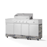 TYTUS Fresno Series 5-Burner Propane Island Grill in Stainless Steel + Shadow Stone w/ Cover & Griddle - Image 14