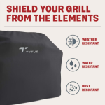 TYTUS Fresno Series 5-Burner Propane Island Grill in Stainless Steel + Shadow Stone w/ Cover & Griddle - Image 16