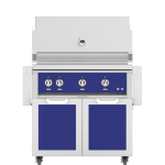Hestan 36-Inch Propane Gas Grill W/ Rotisserie On Double Door Tower Cart - Prince - GABR36-LP-BU