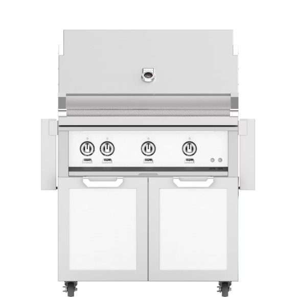 duttpack-16722 Hestan 36-Inch Propane Gas Grill W/ Rotisserie On Double Door Tower Cart - Froth - GABR36-LP-WH - Image 1