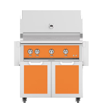 Hestan 36-Inch Propane Gas Grill W/ Rotisserie On Double Door Tower Cart - Citra - GABR36-LP-OR