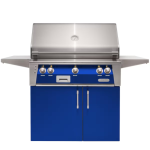 Alfresco ALXE 36-Inch  Natural Gas Grill With Sear Zone And Rotisserie - Ultramarine Blue - ALXE-36SZC-NG-S5002