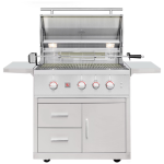 Summerset TRL Pro 32-in 3 Burner Propane Grill on Deluxe Cart w/ Rear Infrared Burner & Rotisserie Kit