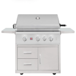Summerset TRL Pro 32-in 3 Burner Propane Grill on Deluxe Cart w/ Rear Infrared Burner & Rotisserie Kit - Image 2
