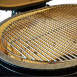 Primo All-In-One Oval Junior 200 Ceramic Kamado Grill With Cradle, Side Shelves And Stainless Steel Grates - PGCJRC - Image 2