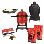 Kamado Joe BIG JOE III Bundle w/KJ15041021 Grill, Cart, Cover, DoJoe & 2 Bags Lump Charcoal + 1 Box Firestarter - BJ3PCK1