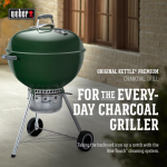 Weber Original Kettle Premium 22-Inch Charcoal Grill - Green - 14407001 - Image 8