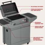 TYTUS Emberwood Charcoal Grill w/ Grill and Prep Cart - TDT-CRT-CHAR - Image 4