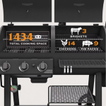 Oklahoma Joe's Canyon Combo DLX Charcoal/Propane Smoker & Grill - 24203005 - Image 2