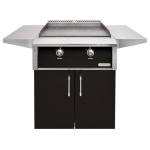 Alfresco 30-Inch Freestanding Natural Gas Griddle with Cart in Jet Black Gloss - AXE-30GTC-NG-S9005