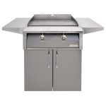 Alfresco 30-Inch Freestanding Natural Gas Griddle with Cart in Signal Gray - AXE-30GTC-NG-S7004