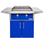 Alfresco 30-Inch Freestanding Natural Gas Griddle with Cart in Ultramarine Blue - AXE-30GTC-NG-S5002