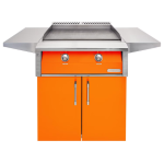 Alfresco 30-Inch Freestanding Natural Gas Griddle with Cart in Luminous Orange - AXE-30GTC-NG-S2005