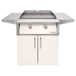 Alfresco 30-in Freestanding Propane Griddle with Cart in Signal White Matte - AXE-30GTC-LP-SM9003