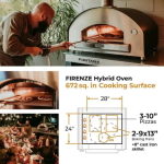 Fontana Forni Firenze Hybrid Pizza Oven on Cart - Anthracite - Image 7