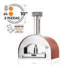 Fontana Forni Napoli Hybrid Pizza Oven on Cart - Red - Image 4