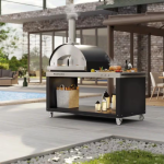 Fontana Forni Napoli Hybrid Pizza Oven on Cart - Anthracite - Image 14