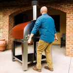 Fontana Forni Roma Hybrid Pizza Oven on Cart - Red - Image 2