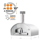 Fontana Forni Roma Hybrid Pizza Oven on Cart - Stainless Steel - Image 3