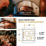 Fontana Forni Roma Hybrid Pizza Oven on Cart - Stainless Steel - Image 6