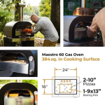 Fontana Forni Maestro 60 Gas Fired Pizza Oven on Mini Pizza Desk - Image 7