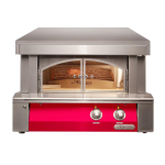 Alfresco 30-Inch Freestanding Countertop Natural Gas Outdoor Pizza Oven Plus in Raspberry Red - AXE-PZA-NG-S3027