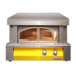 Alfresco 30-Inch Built-In Natural Gas Outdoor Pizza Oven Plus in Traffic Yellow - AXE-PZA-BI-NG-S1023