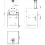 Fontana Forni Margherita Wood-Fired Pizza Oven On Cart - Stainless - FTMAR-S - Image 2