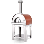 Fontana Forni Margherita Wood-Fired Pizza Oven On Cart - Red - FTMAR-R