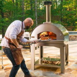 Fontana Forni Mangiafuoco Wood-Fired Pizza Oven On Cart - Stainless - FTMF-S - Image 2