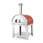 Fontana Forni Marinara Wood-Fired Pizza Oven On Cart - Red - FTMARIN-R