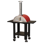 WPPO Karma 25-in Wood Fired Pizza Oven w/ Black Cart - Red - WKK-01S-WS-Red