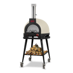 WPPO Infinity 66 Hybrid Refractory Cooking Oven w/ Wheeled Trolley - Ivory Beige - WKI66-IB