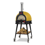 WPPO Infinity 66 Hybrid Refractory Cooking Oven w/ Wheeled Trolley - Faro Yellow - WKI66-FY