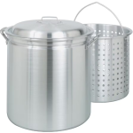 Bayou Classic Pots With Basket 60 Quart Aluminum Steam/Fry/Boil Stock Pot